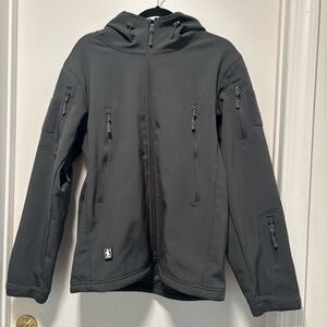 Free soldier men’s outdoor apparel  tactical jacket waterproof grey size medium